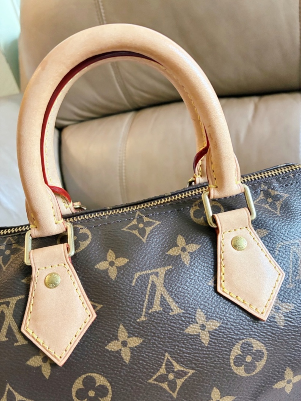 Made in France MicroChip Louis Vuitton Monogram Speedy 25 Classic New Model Bag - Picture 14 of 16